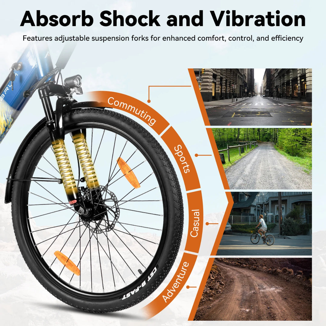 JOYSTAR 26 Inch Electric Bike for Adults & Teenagers
