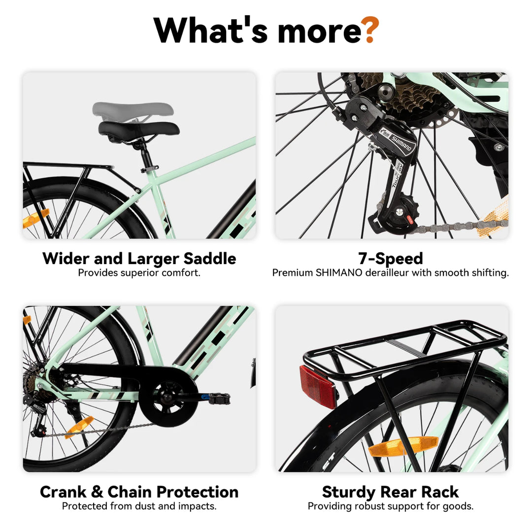 JOYSTAR 26" Electric Bike for Adults with 250W Brushless Motor
