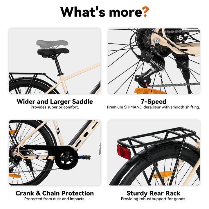 JOYSTAR 26" Electric Bike for Adults with 250W Brushless Motor