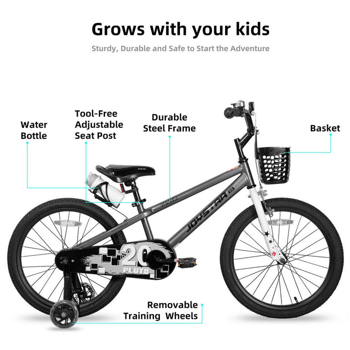 JOYSTAR Pluto 2.0 Kids Bike with Flash Training Wheels - JOYSTARBIKE
