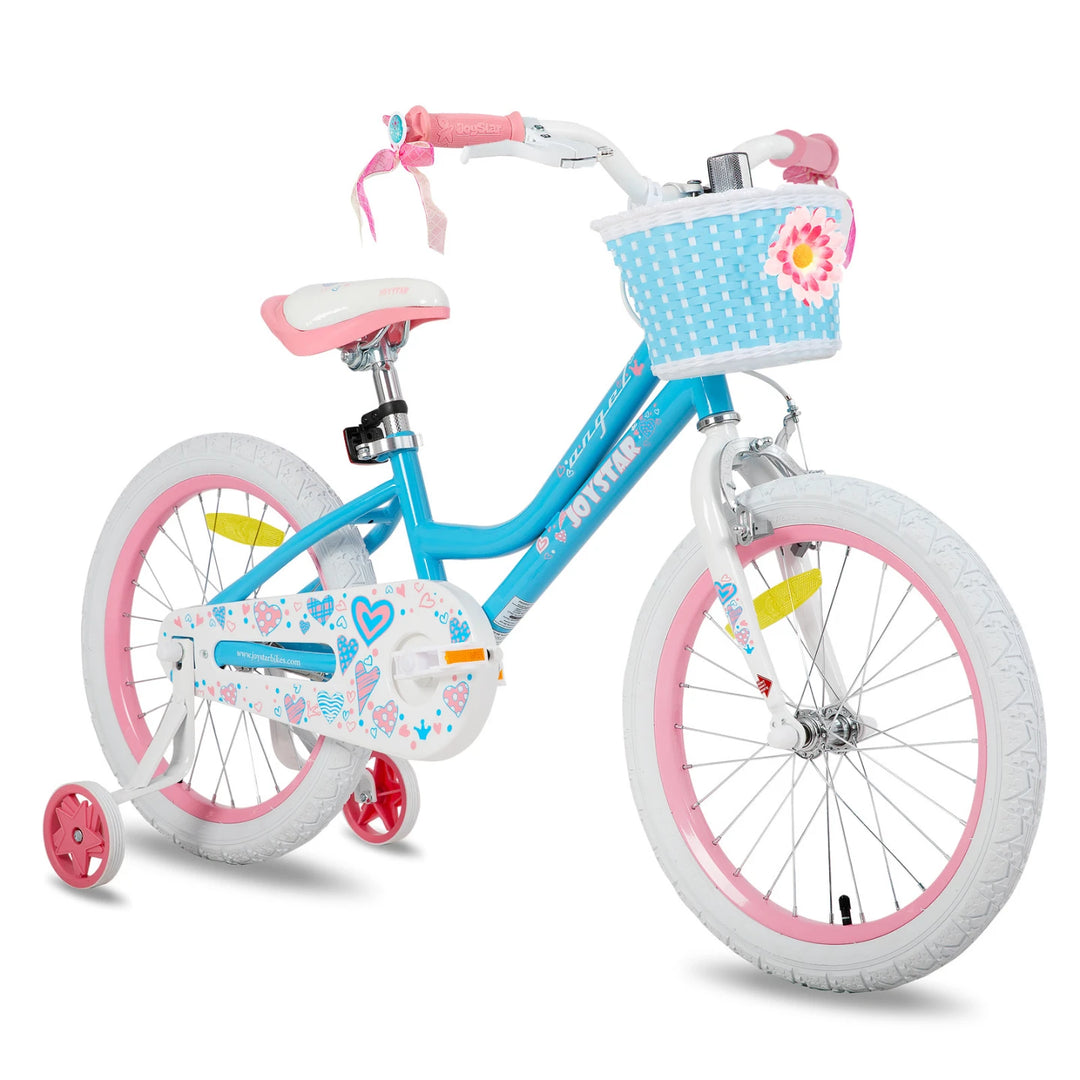 JOYSTAR Angel Girls Bike with Training Wheels & Basket