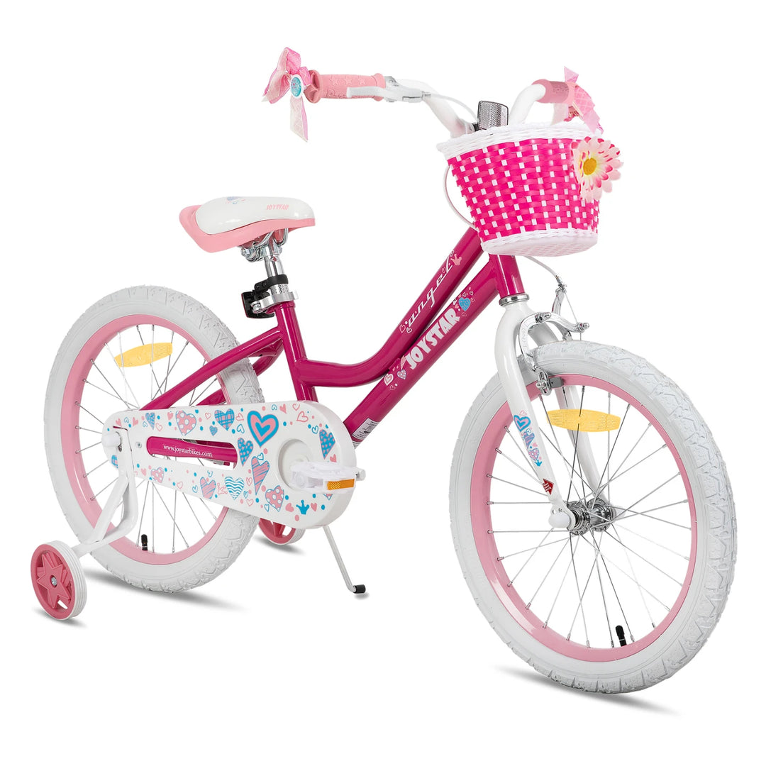 JOYSTAR Angel Girls Bike with Training Wheels & Basket