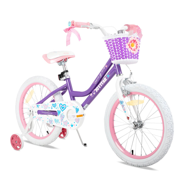 JOYSTAR Angel Girls Bike with Training Wheels & Basket