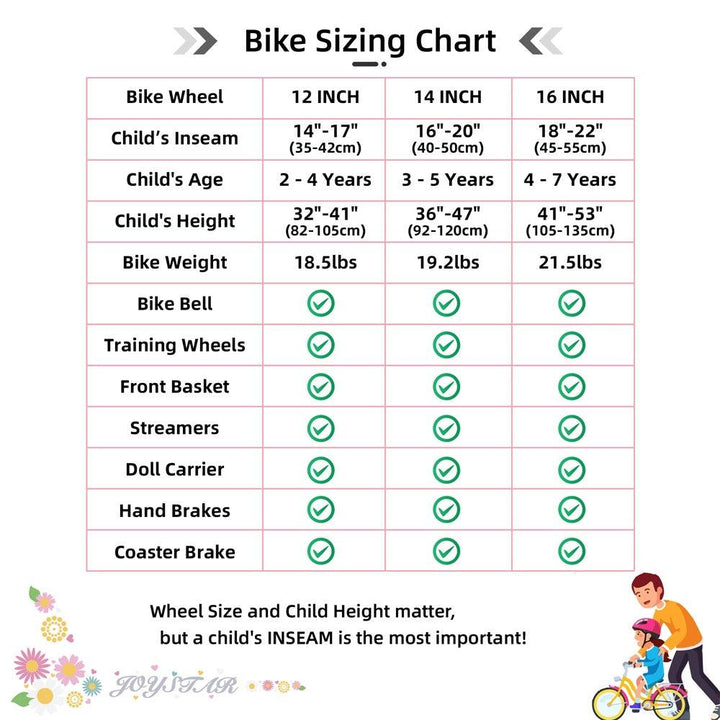 JOYSTAR Little Daisy Girls Bike - JOYSTARBIKE