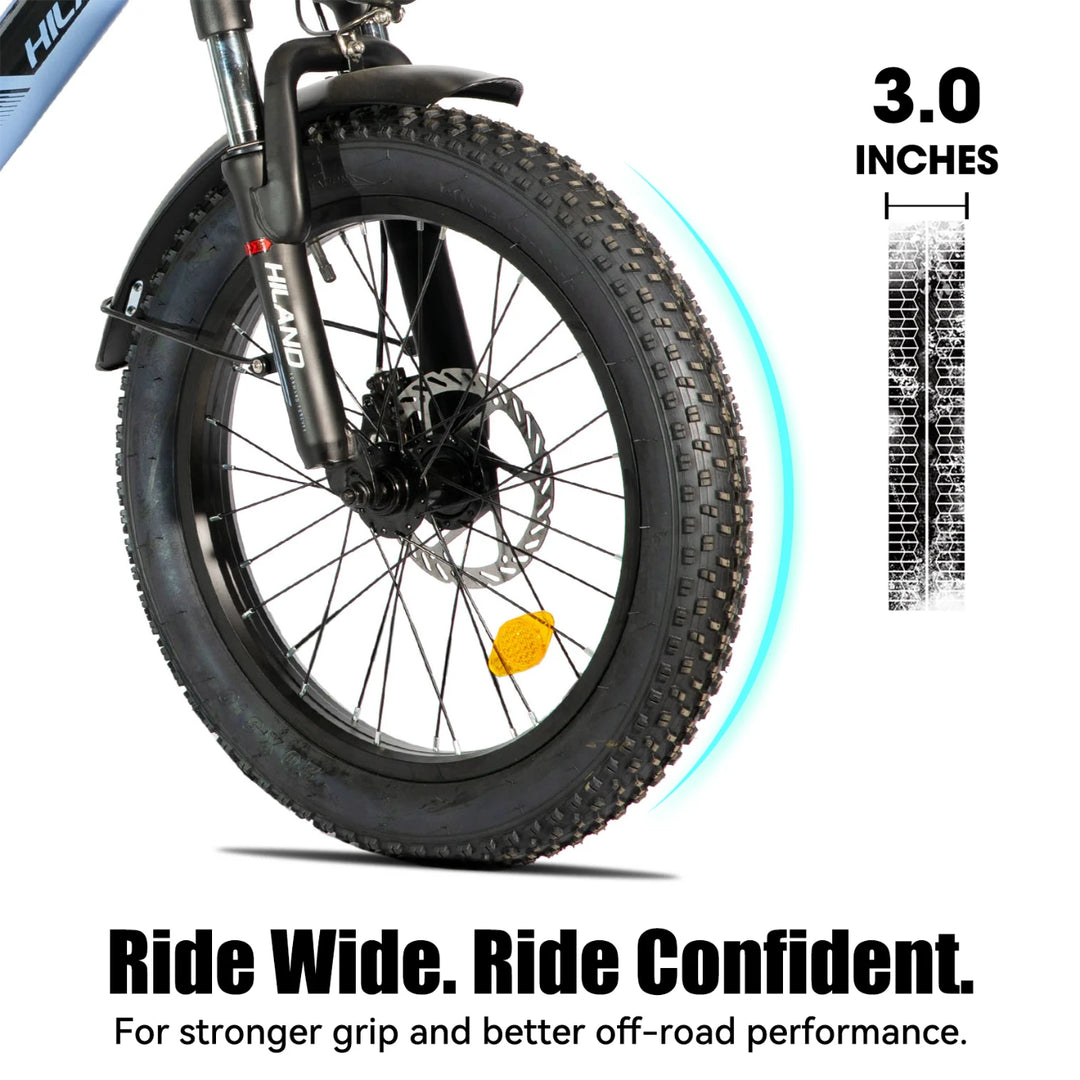 HILAND 20 Inch Electric Cargo Bike 250W Step-Thru Utility E-Bike