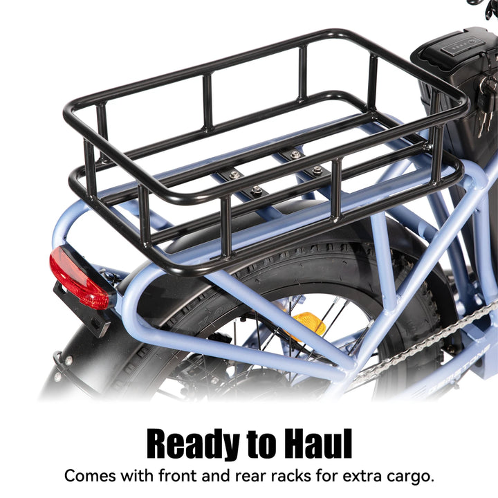 HILAND 20 Inch Electric Cargo Bike 250W Step-Thru Utility E-Bike