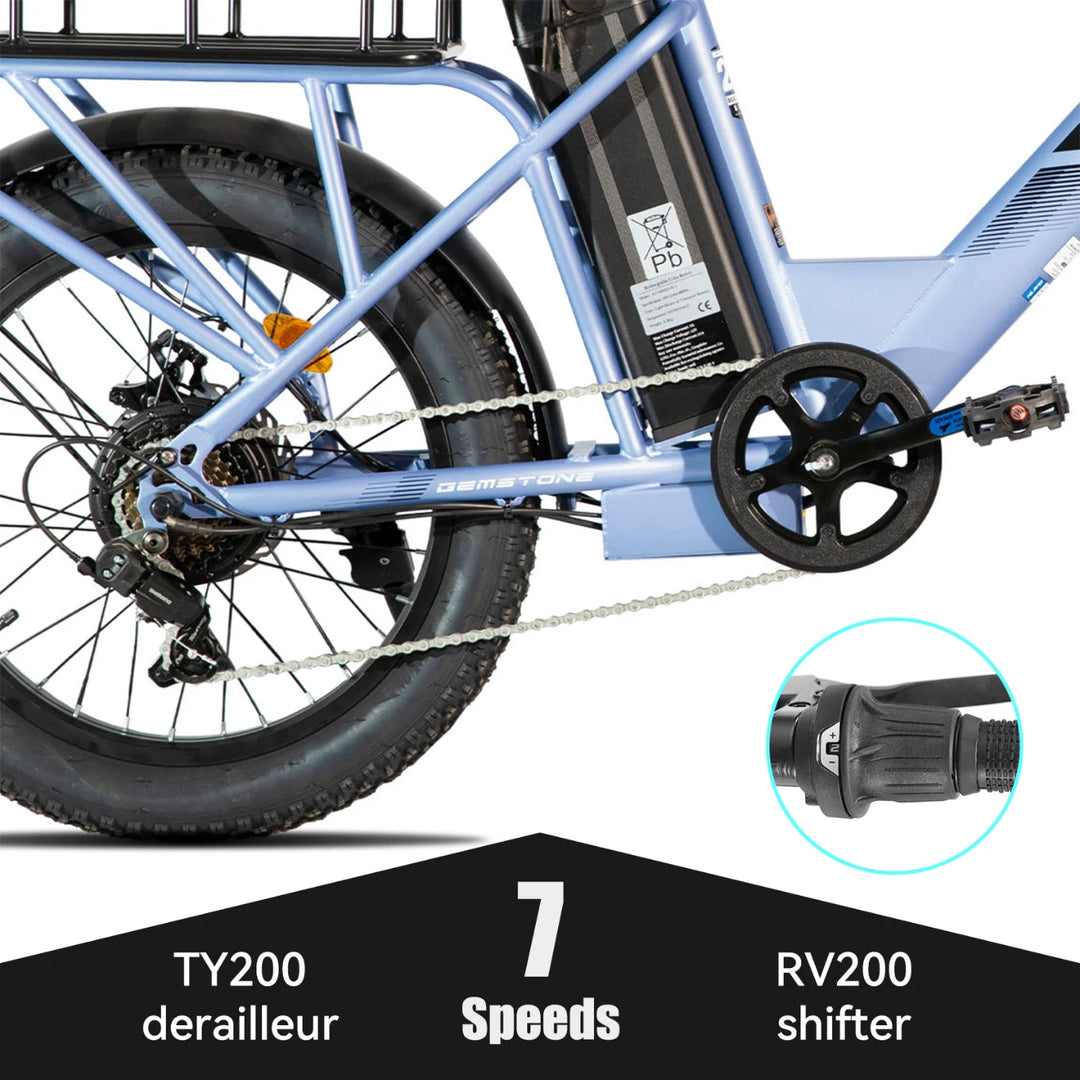 HILAND 20 Inch Electric Cargo Bike 250W Step-Thru Utility E-Bike