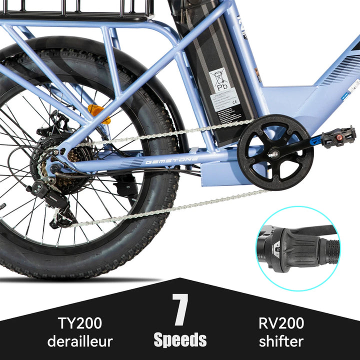 HILAND 20 Inch Electric Cargo Bike 250W Step-Thru Utility E-Bike