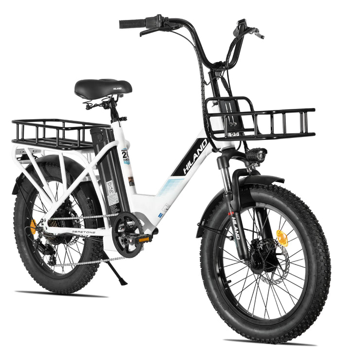 HILAND 20 Inch Electric Cargo Bike 250W Step-Thru Utility E-Bike