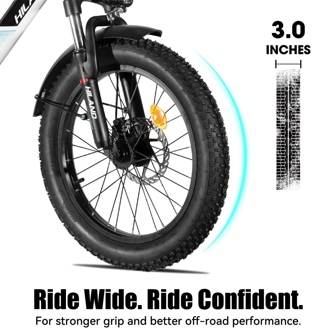 HILAND 20 Inch Electric Cargo Bike 250W Step-Thru Utility E-Bike