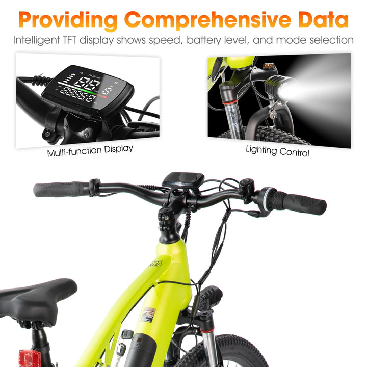 Hiland Spokane 26 Inch Full-Suspension Electric Mountain Bike