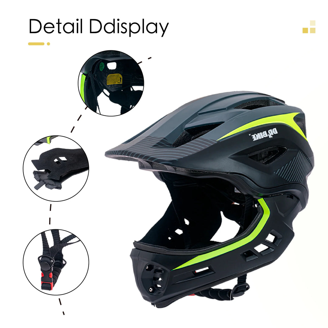 JOYSTAR Kids Full Face Bike Helmet with Detachable Chin Guard, Adjustable Size for Ages 3-9, Impact Resistant Multi-Sport Safety Gear for Cycling, MTB, Scooter - Unicorn, Dinosaur & Star Designs JOYSTAR