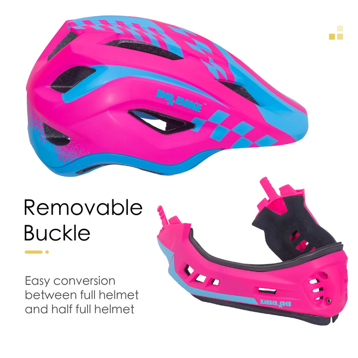 JOYSTAR Kids Full Face Bike Helmet with Detachable Chin Guard, Adjustable Size for Ages 3-9, Impact Resistant Multi-Sport Safety Gear for Cycling, MTB, Scooter - Unicorn, Dinosaur & Star Designs JOYSTAR