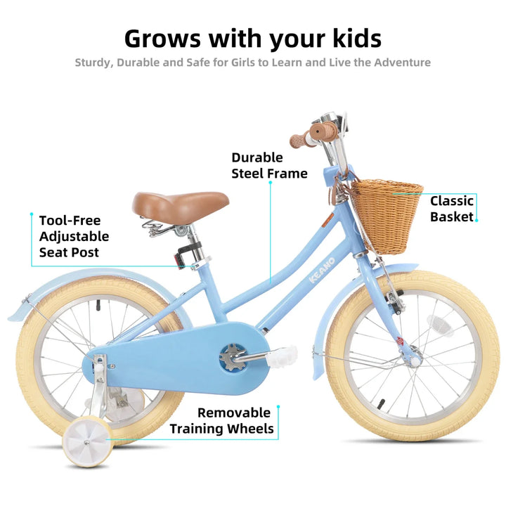 KEANO Marigold Girls Bike for 2-12 Years Old Toddlers and Kids KEANO