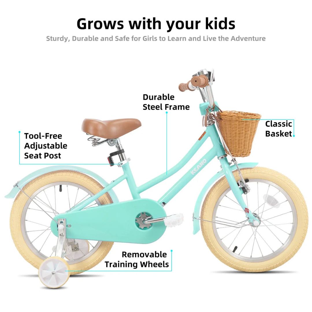 KEANO Marigold Girls Bike for 2-12 Years Old Toddlers and Kids KEANO