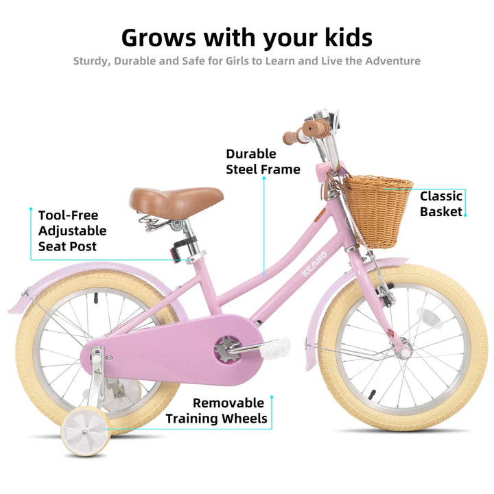 KEANO Marigold Girls Bike for 2-12 Years Old Toddlers and Kids KEANO