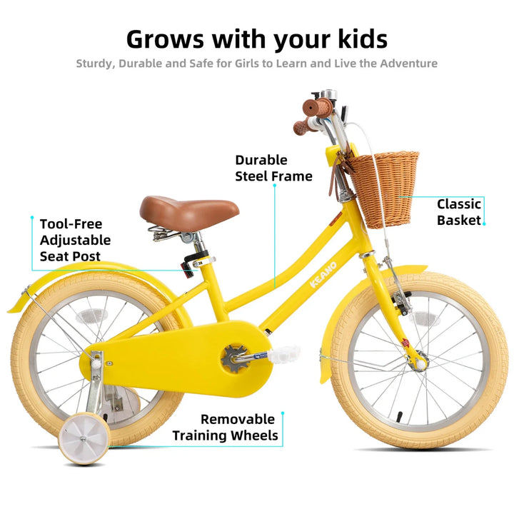 KEANO Marigold Girls Bike for 2-12 Years Old Toddlers and Kids KEANO