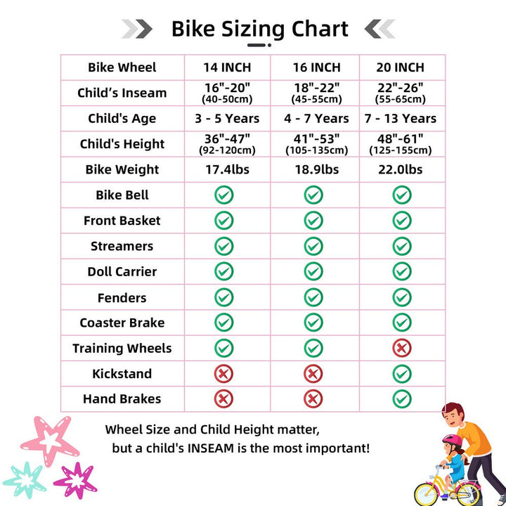 KEANO Zinnia Girls Bike with Doll Seat