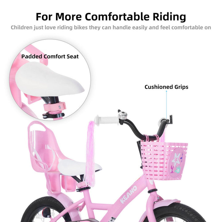 KEANO Zinnia Girls Bike with Doll Seat