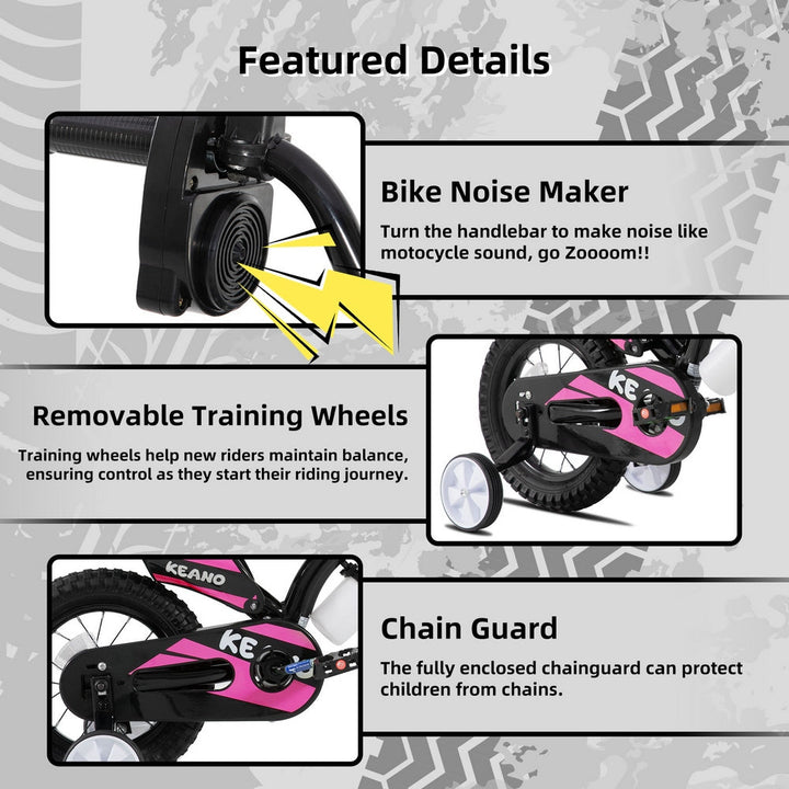 KEANO Motocross Style Kids Bike for Boys Girls KEANO