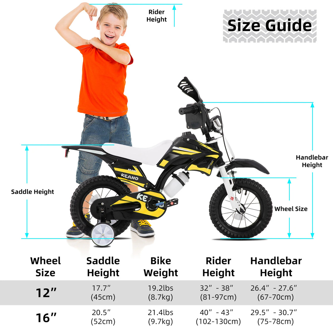 KEANO Motocross Style Kids Bike for Boys Girls