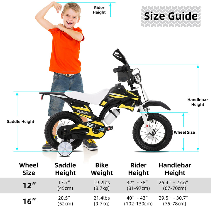 KEANO Motocross Style Kids Bike for Boys Girls