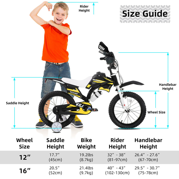 KEANO Motocross Style Kids Bike for Boys Girls
