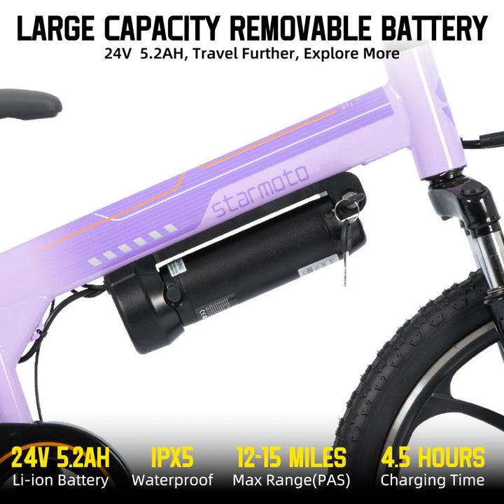 JOYSTAR Radspur 20 Inch Kids Electric Bike