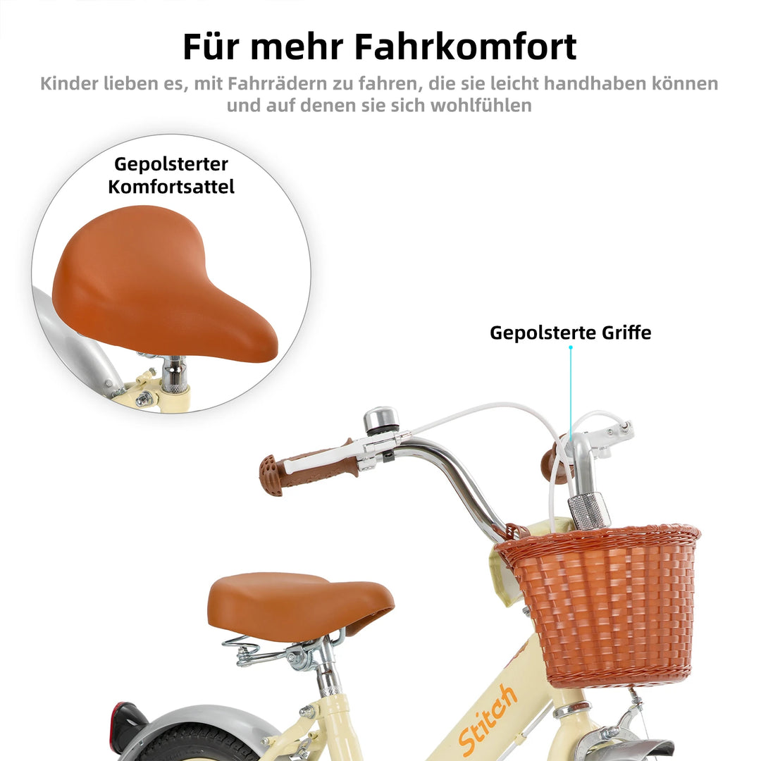 STITCH Vintage Kids Bike for 2-7 Years Boys Girls