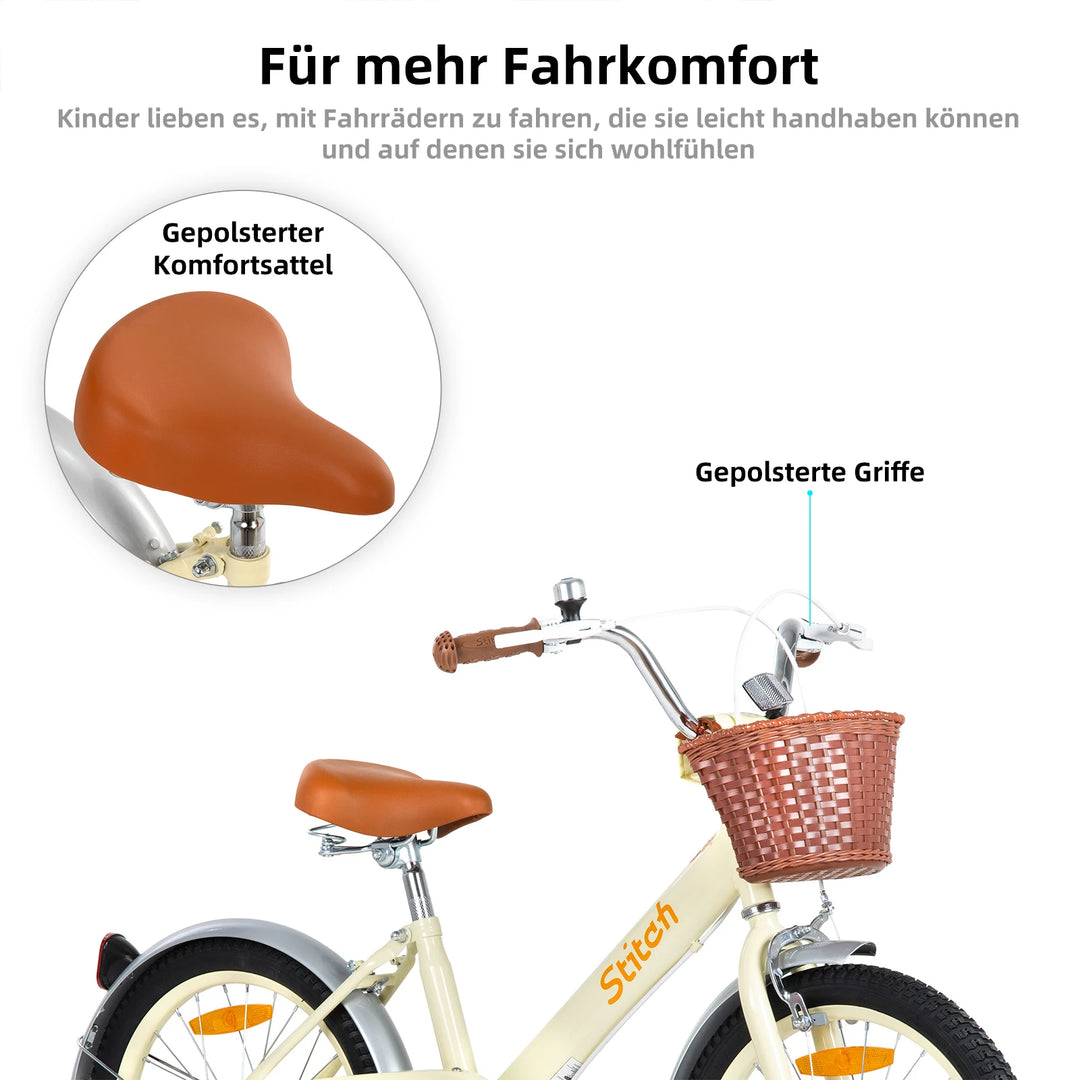 STITCH Vintage Kids Bike for 2-7 Years Boys Girls