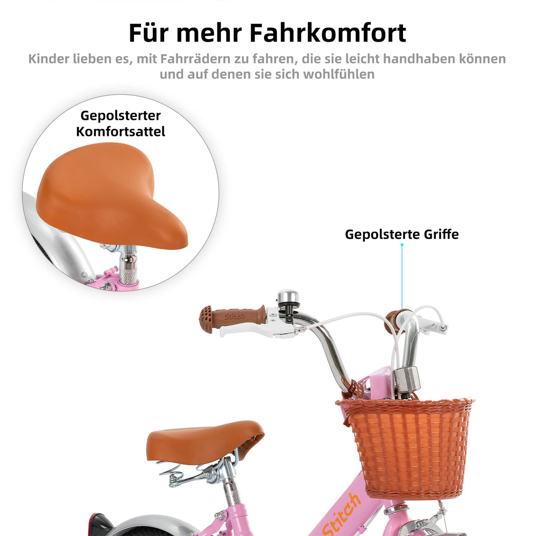 STITCH Vintage Kids Bike for 2-7 Years Boys Girls