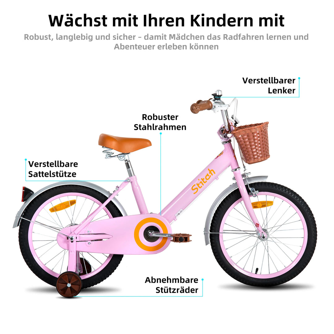 STITCH Vintage Kids Bike for 2-7 Years Boys Girls